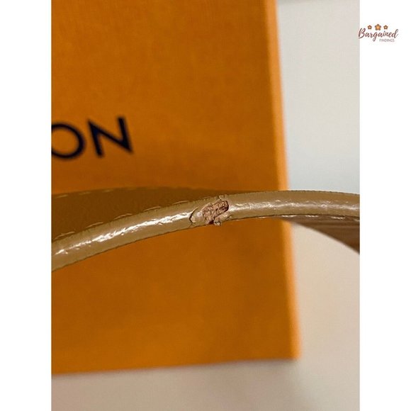 Authentic Louis Vuitton Tan Leather Infini Ceinture Jeans Slim Belt Size 85/34 - Picture 13 of 14